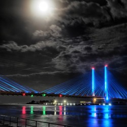 Blood Moon over the Indian River Bridge