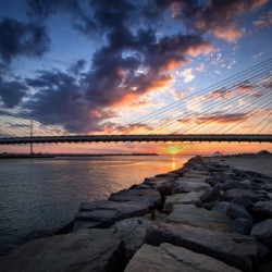 Indian River Inlet And Bay Sunset