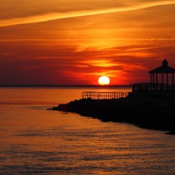 Sunset Over Indian River Inlet And Bay