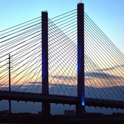 Indian River Bridge Sunset Silhouette