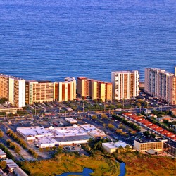 Condo Row Sea Watch to Golden Sands Aerial