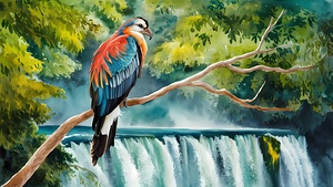 Nature drawing watercolors