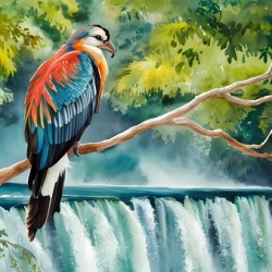 Nature drawing watercolors