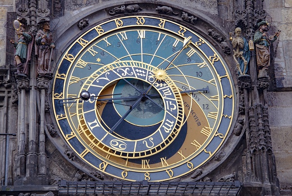 Prague Astronomical Clock Face by IB Photography