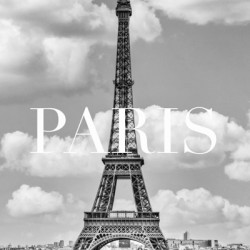 Eiffel Tower in Paris captured in beautiful black and white.