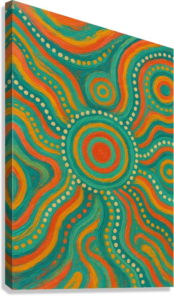 Retro Dreamtime Canvas Print