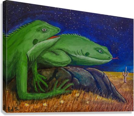  A-2Two Lizards Canvas Print