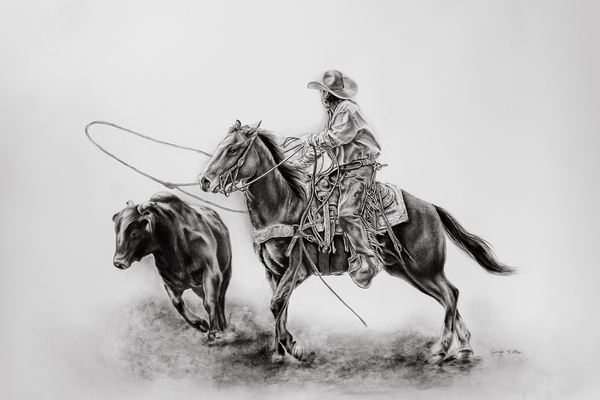 Roping Print