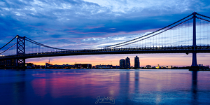 Ben Franklin Bridge Magenta 2x1