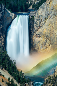 Yellowstone Lower Falls Rainbow Mist Smooth