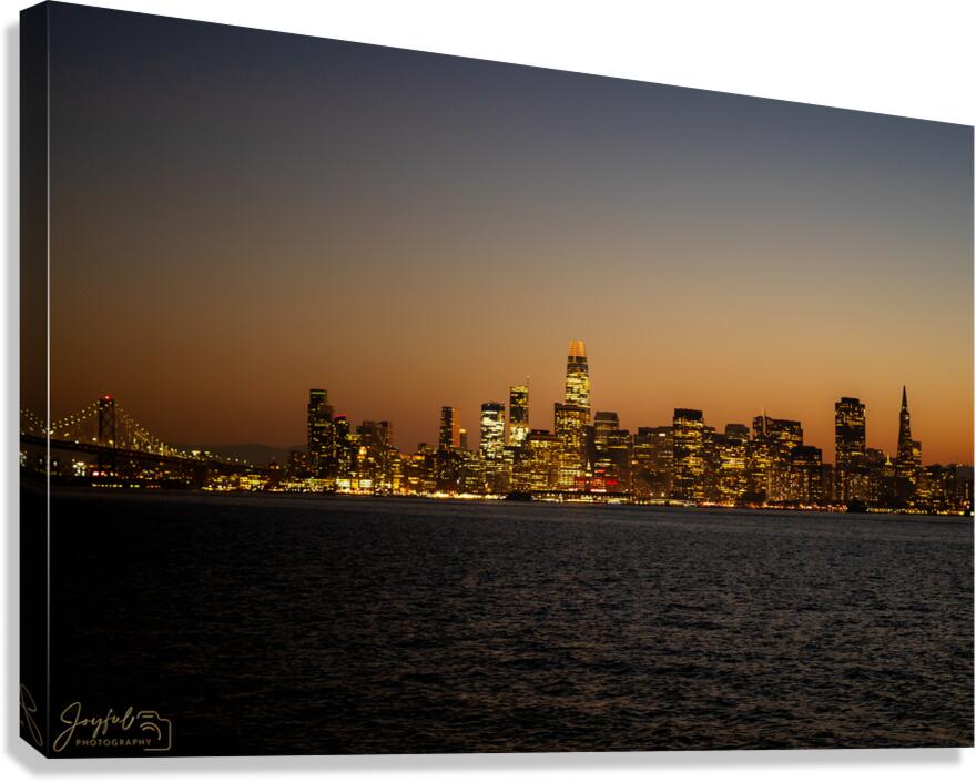 San Francisco Skyline Sunset Canvas Print