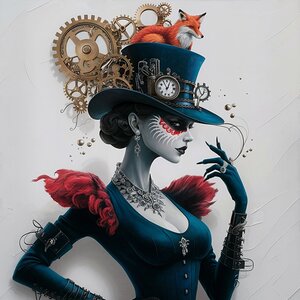 Steampunk Mystique: The Fox and the Silhouette