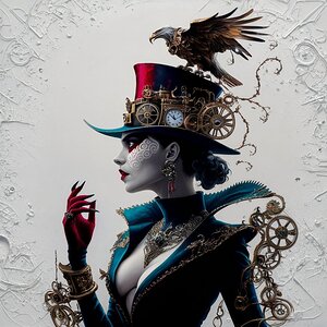 Steampunk Elegance: The Enigmatic Woman
