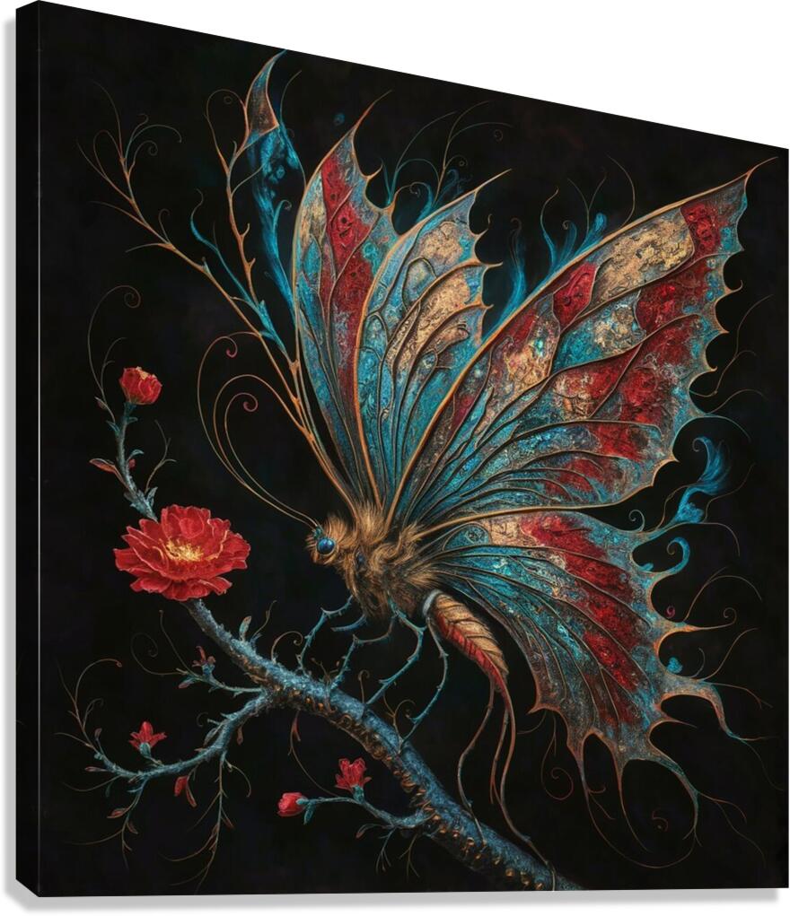 a stunning dark fantasy painting featuring a vibr Canvas Print