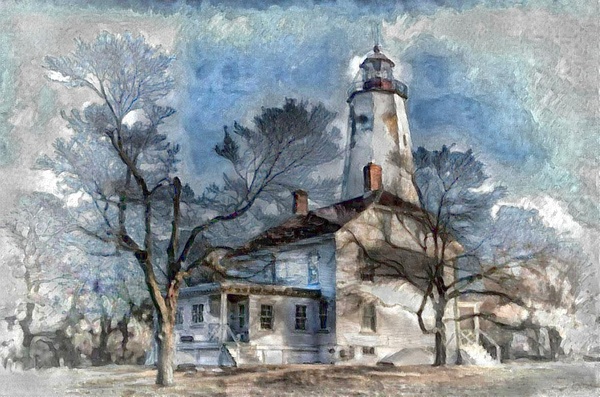 Sandy Hook Lighthouse by Arnie Goldstein