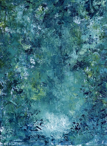 Original hand painted abstract painting  mystical forest abstract art textured abstract painting by KISHAN HOLKAR ART
