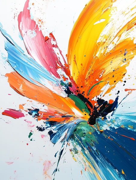 MODERN COLORFUL ABSTRACT ART 8 by Online Arts