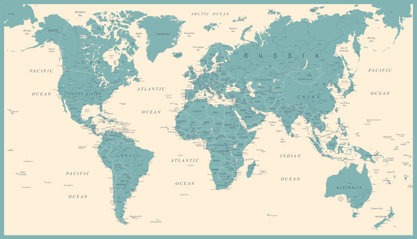 World Map Vintage by SamKal