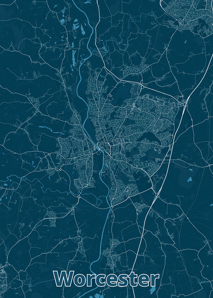A detailed map of Worcester by SamKal