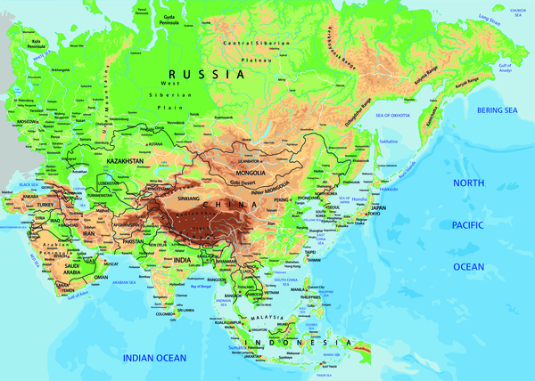 Asia Map by SamKal