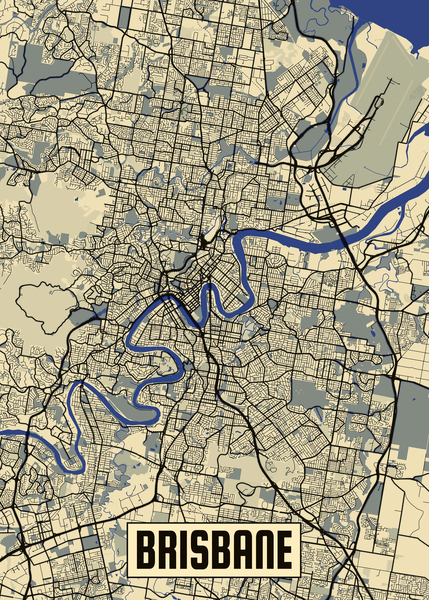 Brisbane Australia Map by SamKal