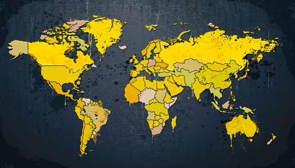Graffiti World Map by SamKal