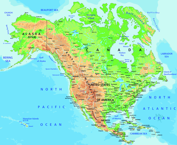 North America Map by SamKal