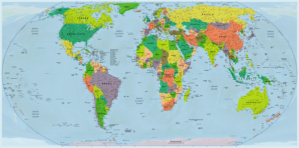 Political world map by SamKal