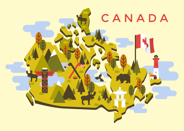 Canada Map Print