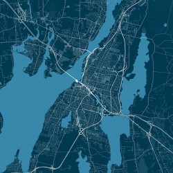 The image showcases a detailed map of Fall River Massachusetts