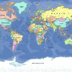 Colorful world map