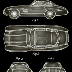 1955 Classic Car Patent Illustration