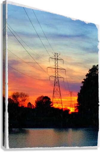 Colorfully Wired Canvas Print