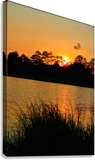 Golden Sky Reflection Canvas Print