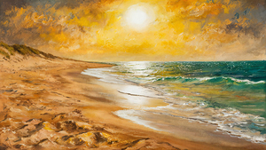 Beach Summer Landscape - Oil Painting Art