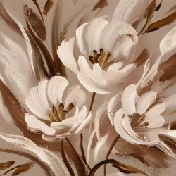 Abstract Neutral Brown Floral Composition