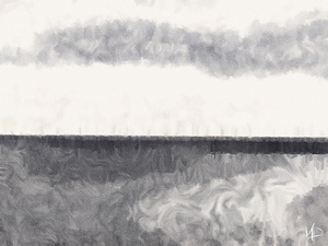 b-w abstract horizon