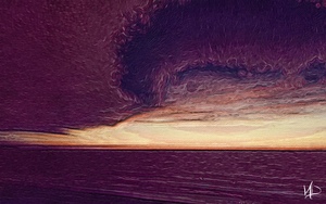 fiery clouds