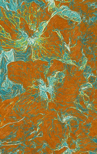 mocha turquoise Print