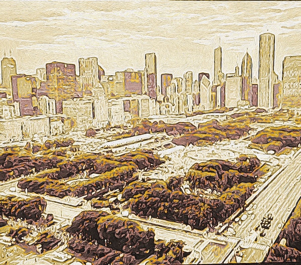 Chicago skyline parkview by NDZ Designs