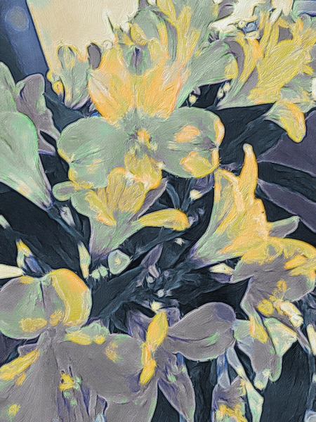 yellow teal floral by NDZ Designs