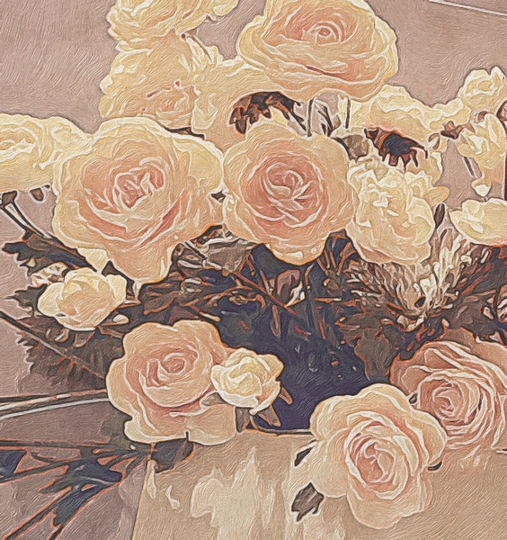 Ivory Rose Print