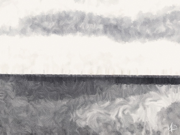 b-w abstract horizon Print