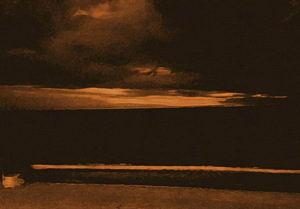 night beach stroll Print