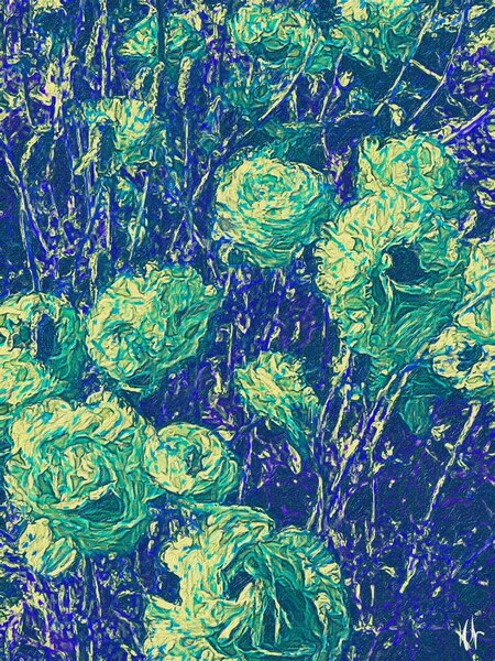 green peonies  Print