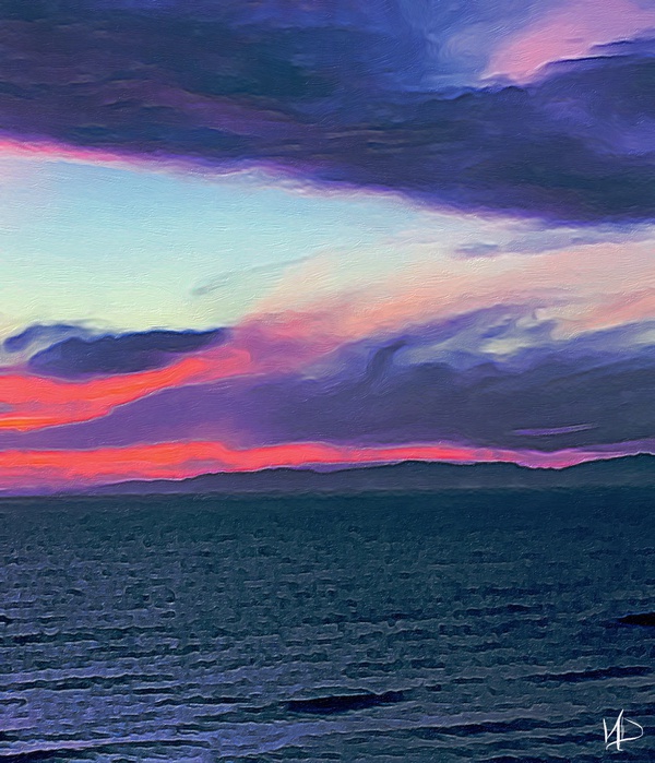sunset over Malibu Print
