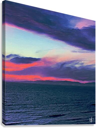 sunset over Malibu Canvas Print