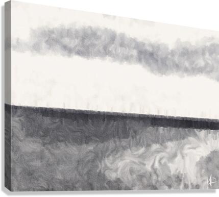 b-w abstract horizon Canvas Print