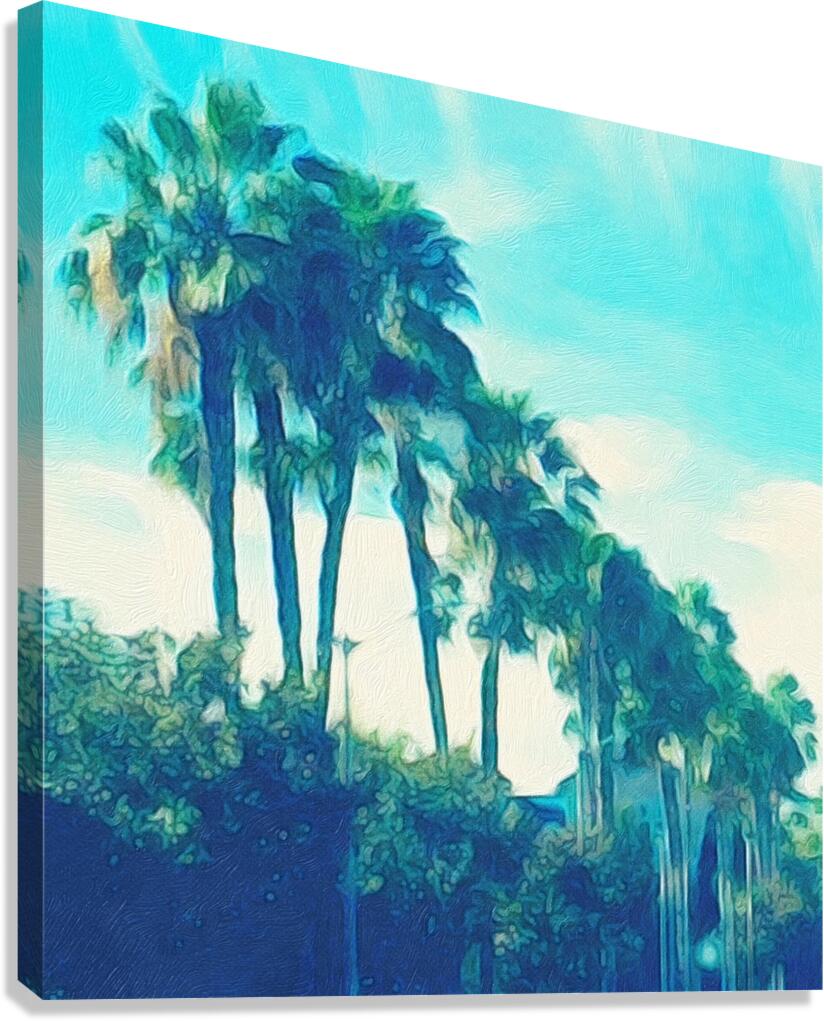 watercolor palm trees Canvas Print