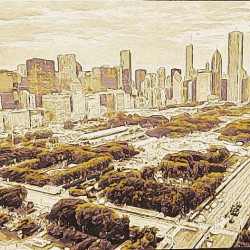 Chicago skyline parkview